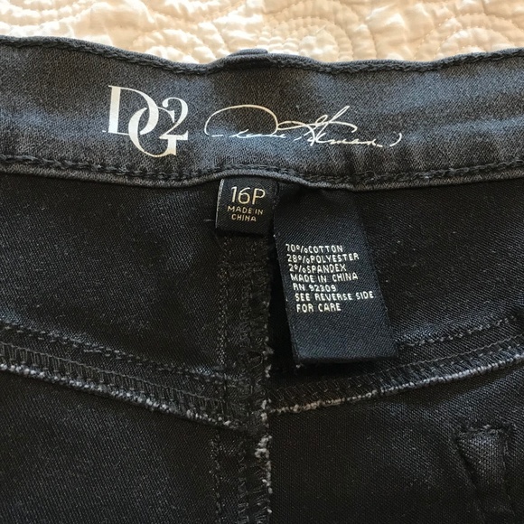 NWOT DG2 5-pocket dark gray jeans with gunmetal bling —virtual stretch (16P) - Picture 5 of 16